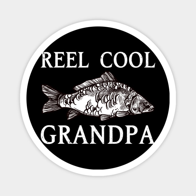 Fishing Grandpa Funny Dad Fathers Day Gift Fisherman Magnet by maelotti22925